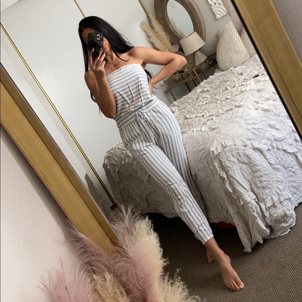 striped jumpsuit